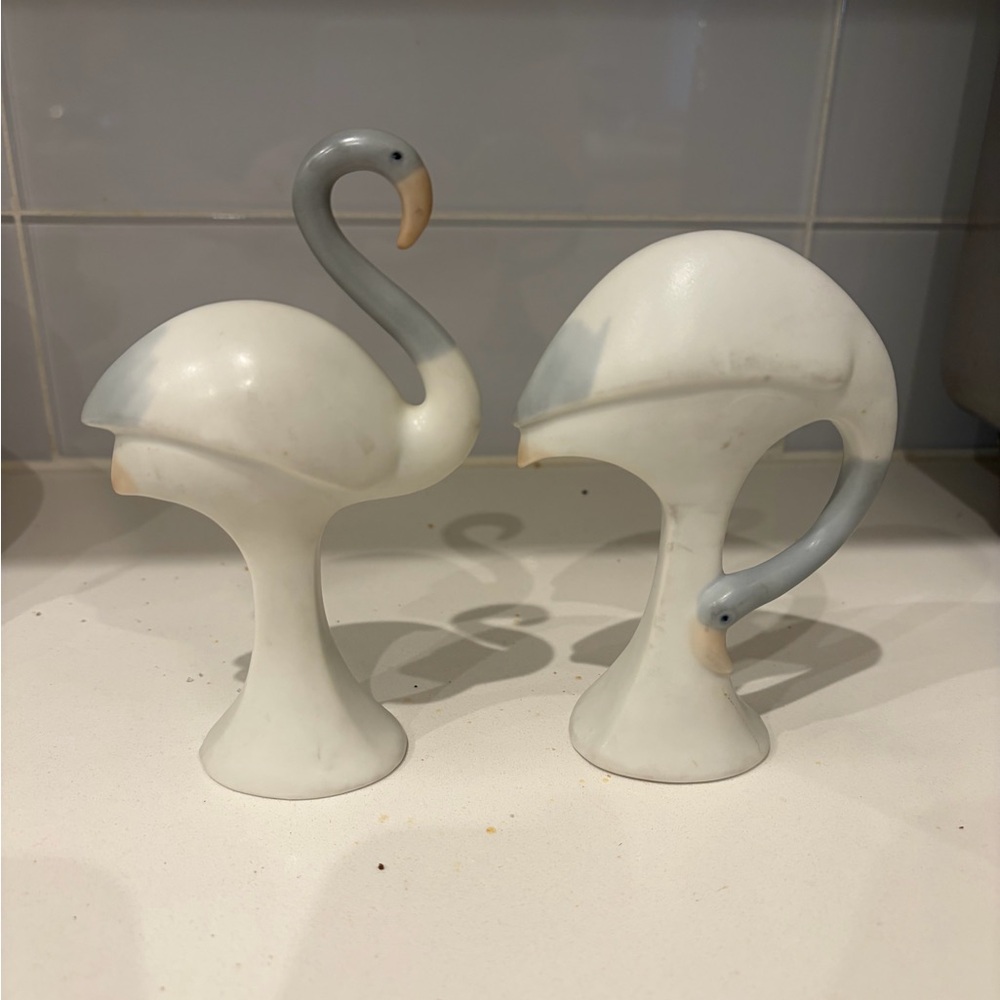 Vintage Flamingos Crowning Touch Japan Porcelain